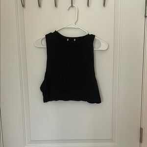 Forever 21 Black Crop Muscle Tee